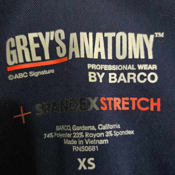 Grey's Anatomy by Barco Scrub Top Indigo (Navy) - Picture 3 of 4